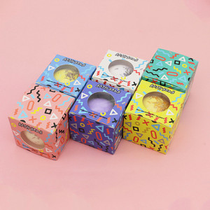 Cajas de embalaje de bombas de baño plegables a precio de fábrica, caja de embalaje de cosméticos personalizada para bombas de baño con ventana ecológica - Product Image 2