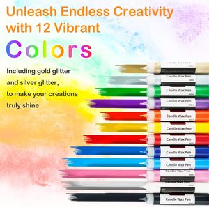 Juego de 24 Rotuladores de Óxido de Hierro Orgánico No Tóxico de 30 ml, Pigmento de Recubrimiento para Pintar Velas, Diseño de Velas para Bodas, Decorativo - Product Image 3