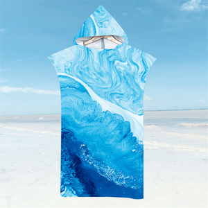 Avoir Stock Floral Motif Microfibre Surf Poncho Super Absorbant À Capuche Portable Serviette Robe pour Changer Voyage Serviette De Plage - Product Image 6