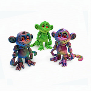 Figura de Mono Articulada Impresa en 3D de Plástico PLA, Juguete Antiestrés con Articulaciones Móviles, Decoración de Escritorio, Regalo de Animal Adorable para Mayores de 7 Años - Product Image 1