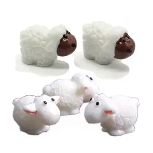 Schattige Mini Kleine Schapen Dieren Thuis Micro Fee Tuin Beeldjes Miniaturen Huis Tuin Decor Diy Accessoires