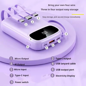 Batería Externa Digital LCD de Polímero de Litio de 20000 mAh, Portátil, de Alta Capacidad, con Interfaces USB y Tipo-C, Venta al Por Mayor - Product Image 5