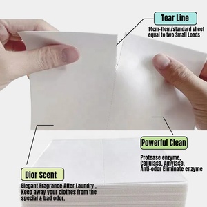 Hojas de detergente para ropa con enzimas antiolor de alta eficiencia personalizadas, tabletas de detergente sólido para cazadores de lavandería - Product Image 3