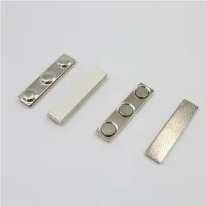 Steel Plate One Magnets Inside 45x13mm Metal Magnetic Name Badge Magnet