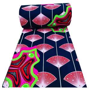 Prix d'Usine 100 % Polyester Tissé Uni Grand Tissu Africain Wax Super Véritable Imprimé - Product Image 2