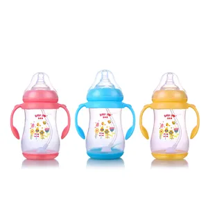Preço de fábrica BPA livre Wide Neck PP Baby Bottle Infant Baby Feeding Bottle Com Alça