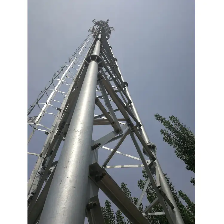 3 pernas de telecomunicações de rádio comunicação antena gsm telefone triangular de aço torre