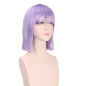 Peluca de Cosplay de Shouta Magatsuchi de Miss Kobayashi's <span class=keywords><strong>Dragon</strong></span> <span class=keywords><strong>Maid</strong></span>, Ainizi, Corta, Morada, de 35 cm, con Flequillo - Product Image 4