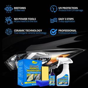 Spray Lucidante per Fari Auto ELEXBETU 180ml+20ml, Rimuove l'Invecchiamento e Pulisce i Fari Gialli, Logo Personalizzabile - Product Image 4