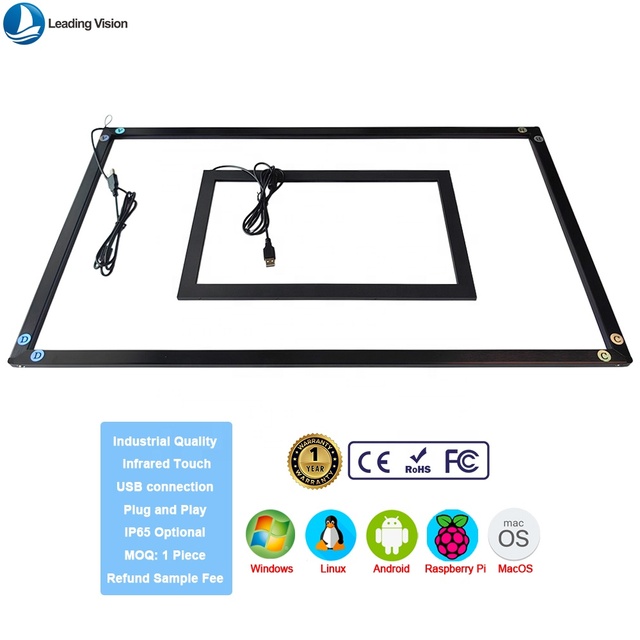 New 46 Inch Infrared Multi-Touch Frame with USB Interface for Interactive Displays (32''~98'') Aluminum Frame-Business Use