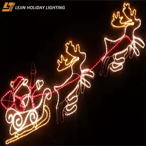 Luz de led corda de papai noel, cervos 2d, alta qualidade, luz natal