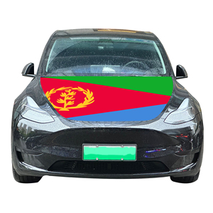 Housse de capot de voiture nationale abordable, drapeau de l'Érythrée, housse de moteur de voiture, drapeau, vente directe d'usine, tissu en polyester - Product Image 2