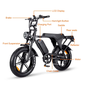 Vélo Électrique Tout-Terrain Portable pour Adultes avec Pneus Larges de 20 Pouces, Batterie au Lithium, Moteur Brushless à Moyeu Arrière et Cadre en Aluminium – Offre Spéciale - Product Image 4