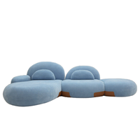 Fabrikbezogenes, leicht luxuriöses, modernes, minimalistisches Riff-Modulsofa-Set aus Stoff für Apartments und Villen – Freizeitkollektion