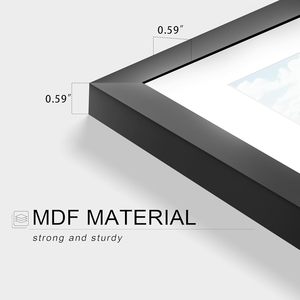 50x70cm A1 A2 A3 A4 11x16 12x18 inch Khung ảnh màu Đen rắn gỗ thích hợp cho tường khách sạn Áp phích khung ảnh - Product Image 4