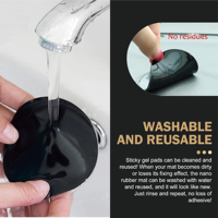 Selbstklebende Nano-Gel-Pads Wiederverwendbare Anti-Rutsch-Matte Abnehmbare Flexible PU-Gel-Pads für Auto Zuhause Handy Glas Fotohalter