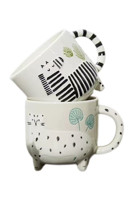 Mug en porcelaine YG importé, motif animalier peint à la main par un designer chinois, style nordique, pour café et eau