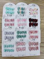 JIAZHIMU Vente en gros 10 PIÈCES Ongles à presser 3D en acrylique de haute qualité, durables, peints à la main, scintillants, faux ongles
