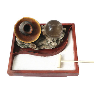 <span class=keywords><strong>Fontaine</strong></span> d'eau d'intérieur en résine Art Déco avec statue d'animal décorative Feng Shui Zen pour la chambre et le bureau - Product Image 4