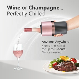 Chân không cách điện thép không gỉ rượu vang Máy làm lạnh cho 750ml chai | xách tay & iceless, giữ rượu vang/rượu sâm banh/bia lạnh 6 + giờ - Product Image 2