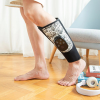 Masseur de jambes à compression d'air avec contrôle numérique automatique du minuterie, pour la circulation sanguine, la relaxation et le massage des mollets par pression d'air chauffante