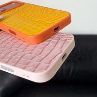 Nouvelle coque de luxe en cuir à motif crocodile, semi-rigide, avec dissipation thermique, pour iPhone 17 16 15 Pro Max – Modèle tendance des influenceurs