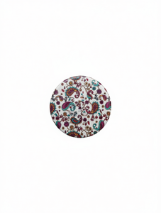 Specchio da Parete Rotondo Boho Decorativo con Cornice in Vetro per Interni Domestici - Product Image 1