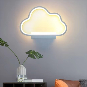 Lampe murale de chevet pour <span class=keywords><strong>chambre</strong></span> à coucher, nuages de dessin animé, thème parent-enfant, lumière murale LED, ambiance chaleureuse <span class=keywords><strong>et</strong></span> romantique, fer <span class=keywords><strong>blanc</strong></span>, 220v, 90, moderne, 20 - Product Image 3