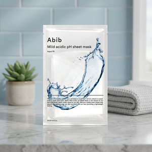 แผ่นมาส์กหน้าสูตรอ่อนโยนสำหรับผิวเป็นกรดอ่อน Aqua Ft Moisturizing Face Mask สำหรับทุกสภาพผิว ใช้ได้ทั้งชายและหญิง ผลิตในเกาหลี - Product Image 3