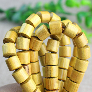 Old Mulberry Wood Barrel Bead <b>Bracelet</b> 108 Beads Rectangle Shape Sandalwood Jewelry For Men Women <b>Couples</b> - Product Image 4