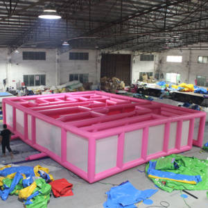 Laberinto de <span class=keywords><strong>casa</strong></span> embrujada inflable comercial, sala de <span class=keywords><strong>Escape</strong></span> grande, Curso de juego de etiqueta de laberinto de impresión completa para juego de Halloween al aire libre - Product Image 5