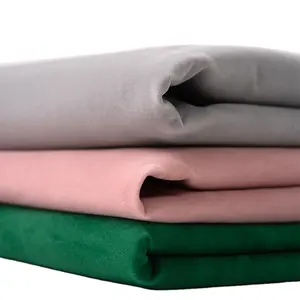 200gsm ready stock pink blue custom colors polyester deerskin velvet fabric Velveteen flocking Upholstery Fabric
