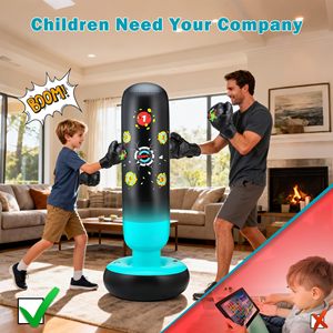 Saco de Boxeo Inflable de Dinosaurio Premium para Niños, 48 Pulgadas, Set de Entrenamiento de Boxeo Estable para Edades de 3 a 6 Años, Juguete de Karate y Taekwondo, Regalo - Product Image 5
