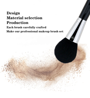 Ensemble de 42 pinceaux de maquillage de luxe de haute qualité, personnalisés, en poils de chèvre naturels, avec étiquette privée, professionnels