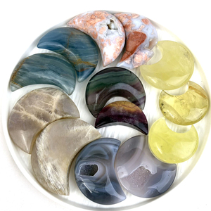Pierre de cristal énergétique de haute qualité à bas prix, polie, matériaux mixtes, en forme de lune pour la décoration intérieure - Product Image 5