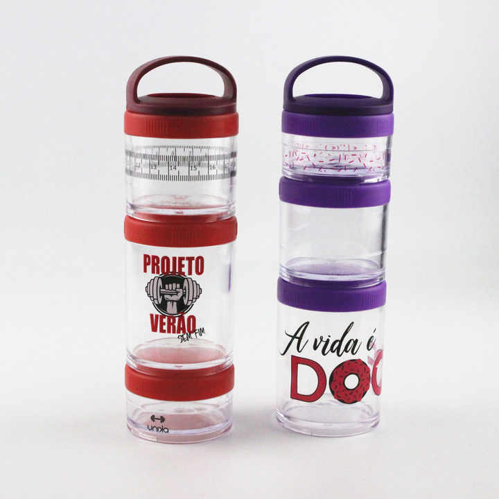 Stack Protein Powder Container Lock Storage Jars - K-well