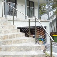 DAIYA système de balustrade de pont de câble en aluminium extérieur avec balustrade de câble de fil noir