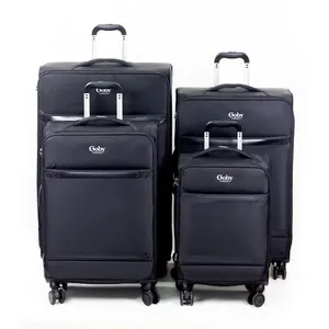 Fashionable Oxford Fabric Carry On Travel Bags Double Zipper Cabin Luggage Suitcase Set Soft Luggage Set