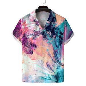 Nouvel été à la mode hommes 3D imprimé sergé T-Shirt Style décontracté grande <span class=keywords><strong>taille</strong></span> à manches courtes avec impression numérique à col rond - Product Image 3