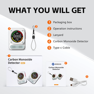 Bosean ABS hogar cocina monóxido de carbono LPG CO Detector de Gas fábrica al por mayor hogar alarma de monóxido de carbono - Product Image 6