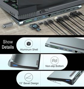 Adaptador Multifuncional 12 en 1 USB C, USB-C Tipo C a 4K, Estación de Acoplamiento Multifuncional - Product Image 5