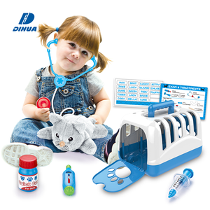 Ensemble de jeu de simulation de vétérinaire pour enfants avec cage de table d'examen pour animaux de compagnie et outils médicaux 8PCS Animal Doctor Toy pour filles et garçons - Product Image 1