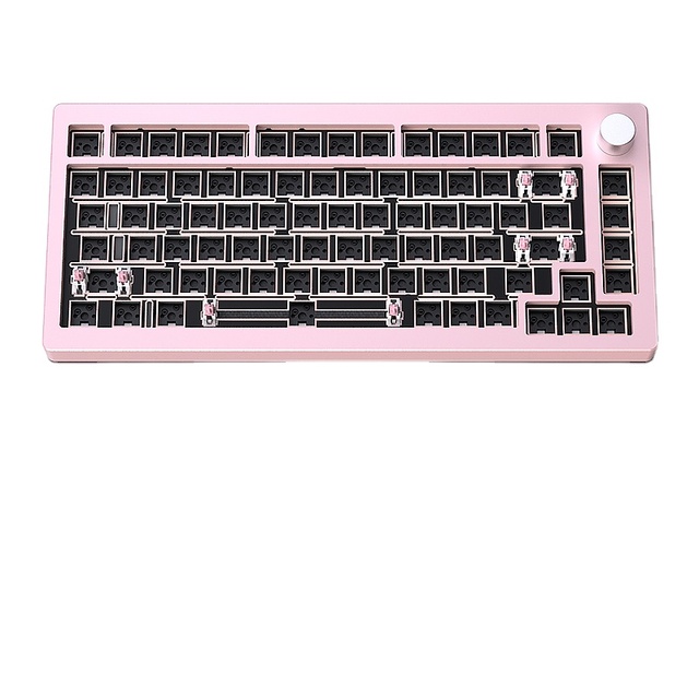 HJSDZHI AL75V2 Mechanical Keyboard Kit Aluminum Alloy Gasket Mount 75%Barebones DlY Base with Hot Swap
