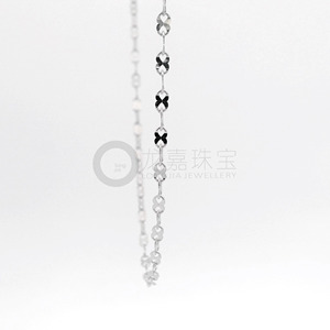 Collar Ajustable de Platino Pt950 Blanco Pulido con Incrustaciones de Estrellas, Brillante y Delicado, para Uso Diario en Mujeres - Product Image 2