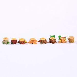 Souches et jeunes arbres miniatures en résine pour la décoration de jardin, accessoires de photographie, modèle artisanal durable, ornement végétal - Product Image 4