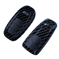 Couverture de clé de voiture en fibre de carbone ABS coque de support de voiture couverture à distance accessoires de style de voiture pour Audi A1 A3 A4 A5 Q7 A6 C5 C6