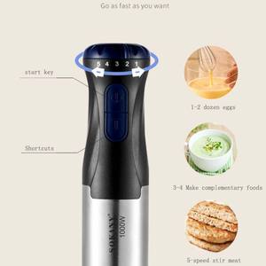 Licuadora de acero inoxidable con carcasa de acero inoxidable de 1000W, licuadora de inmersión de varilla única con bloqueo <span class=keywords><strong>para</strong></span> niños, licuadora de mano de plástico <span class=keywords><strong>para</strong></span> el Día de San Valentín - Product Image 4