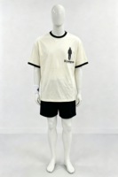 T-shirts décontractés pour hommes en tissu 100% coton de 220 grammes, impression numérique streetwear, couleurs contrastées, manches courtes, coupe oversize