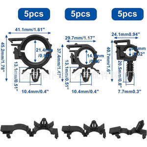 Clips de sujeción para cables Smooth Sailing, 45 unidades de diferentes tamaños, abrazaderas para arneses de cableado automotriz para gestión de cables de automóviles - Product Image 1