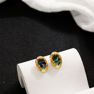 ต่างหูแฟชั่นสแตนเลสสตีล 316L ชุบทอง 14k 18k PVD ประดับเปลือกหอยมุกอะบาโลน สำหรับผู้หญิง - Product Image 4